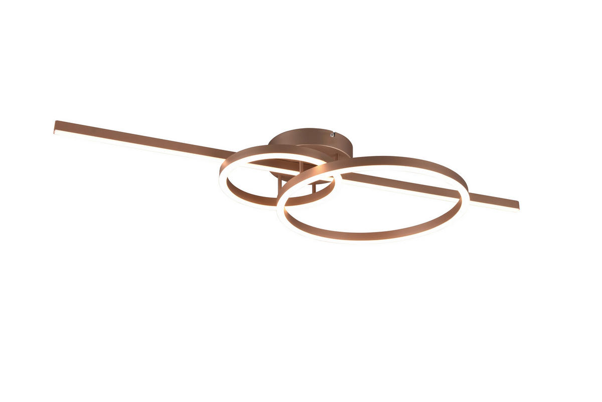 LED-TAKLAMPA Montilla  - brun, Design, metall (100/12,5/40cm) - Trio Leuchten