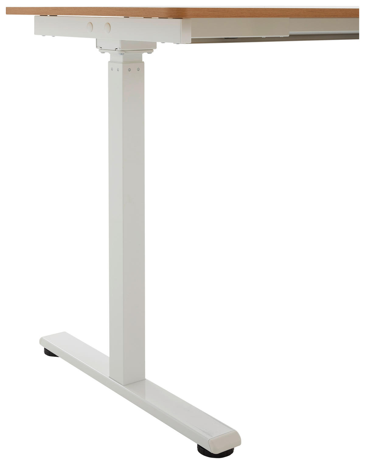 SCHREIBTISCH höhenverstellbar  - Eichefarben/Weiß, MODERN, Holzwerkstoff/Metall (120/60/73,5/118cm) - Livetastic