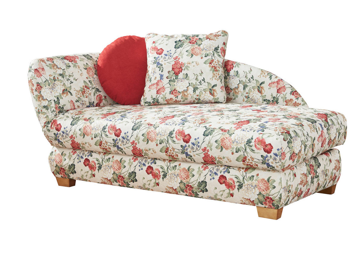 RÉCAMIERE Multicolor, Weiß Flachgewebe  - Eichefarben/Multicolor, LIFESTYLE, Textil (176/85/88cm) - Xora