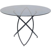 ESSTISCH in Metall, Glas 120/120/76 cm  - Schwarz, Glas/Metall (120/120/76cm) - Kare-Design
