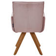ARMLEHNSTUHL in Holz, Textil Altrosa  - Wildeiche/Altrosa, Design, Holz/Textil (59/87/62cm) - Johann Jakob