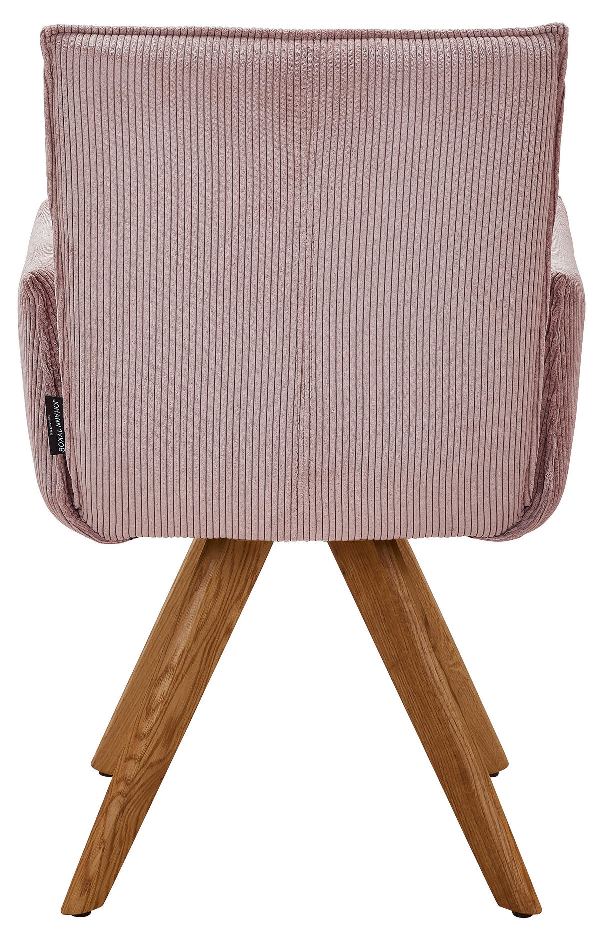 ARMLEHNSTUHL  in Cord  - Wildeiche/Altrosa, Design, Holz/Textil (59/87/62cm) - Johann Jakob