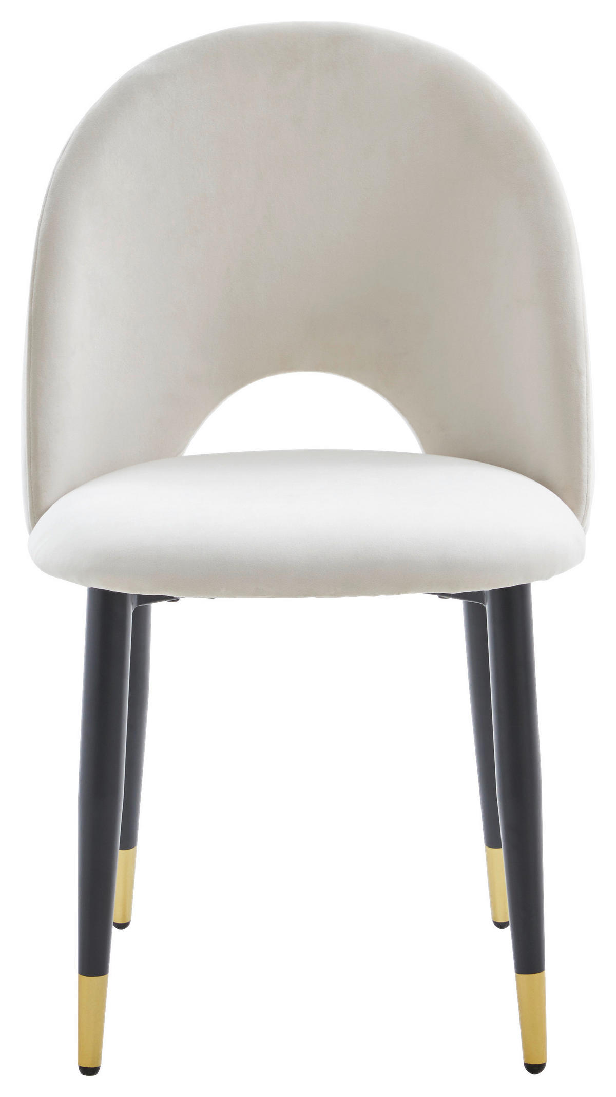 STUHL - Beige/Goldfarben, Design, Textil/Metall (49/84/54cm) - Kare-Design