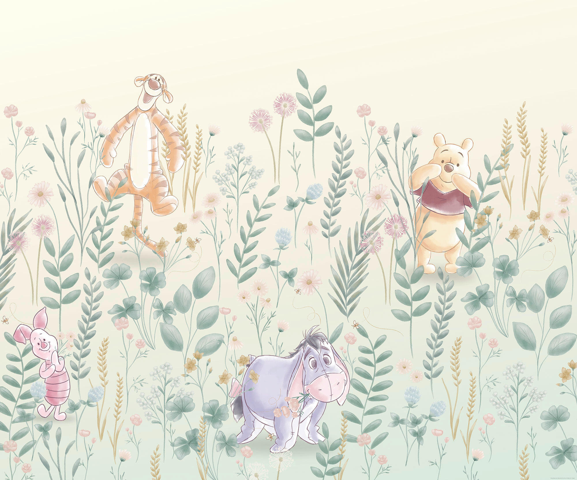 FOTOTAPETE WINNIE THE POOH  - Naturfarben, Design, Textil (300/250cm) - Disney