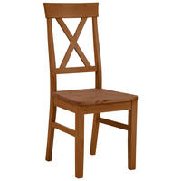 STUHL Bernsteinfarben Kiefer massiv  - Bernsteinfarben, ROMANTIK / LANDHAUS, Holz (45/94/43cm) - Boxxx