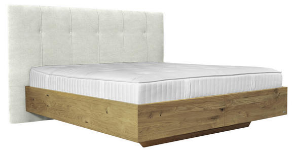 BOXSPRINGBETT 180/200 cm in Wildeiche, Grauweiß - Wildeiche/Grauweiß, Natur, Holz/Textil (180/200cm) - Valnatura