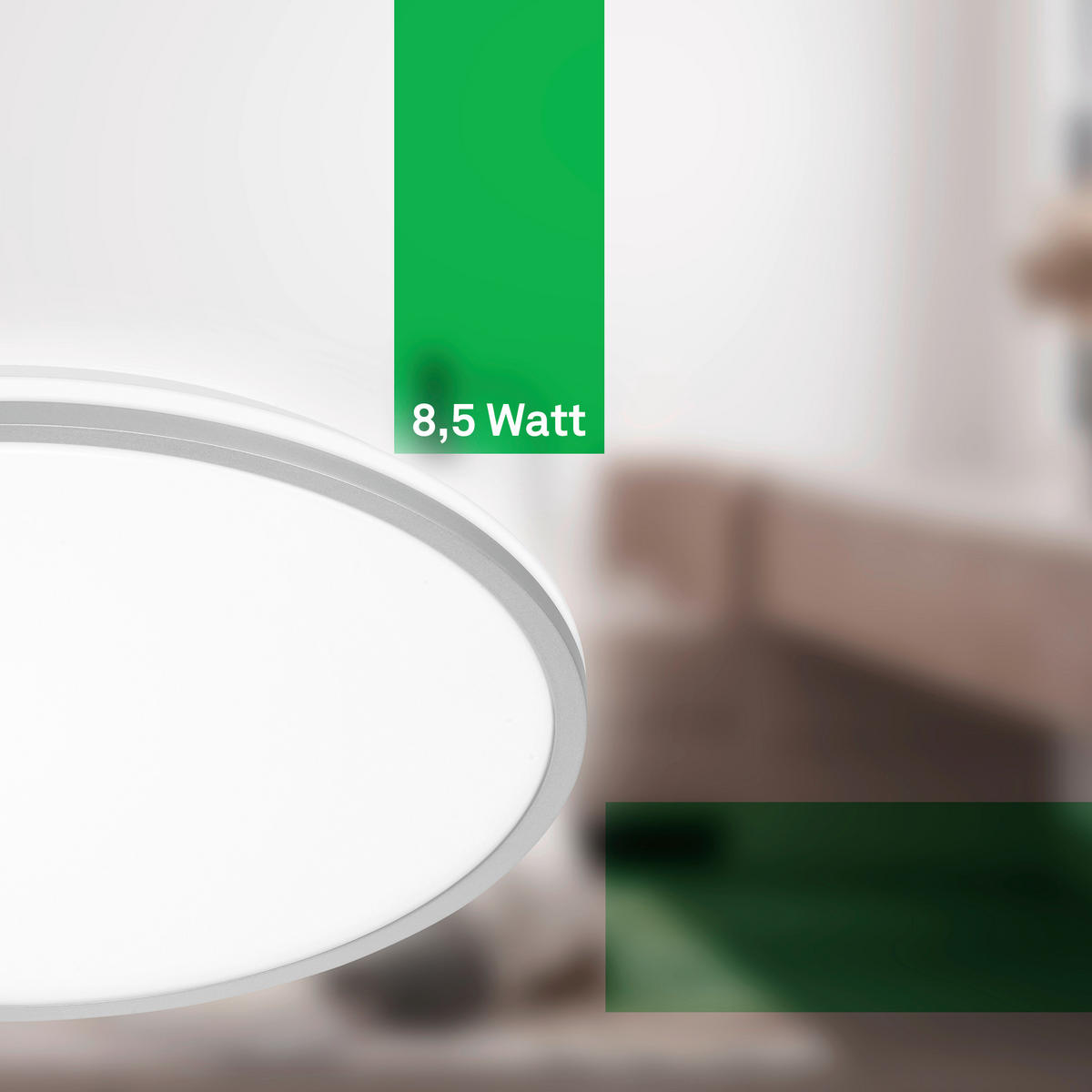 DECKENLEUCHTE Pulap A 33/6 cm   - Chromfarben, Basics, Kunststoff (33/6cm)