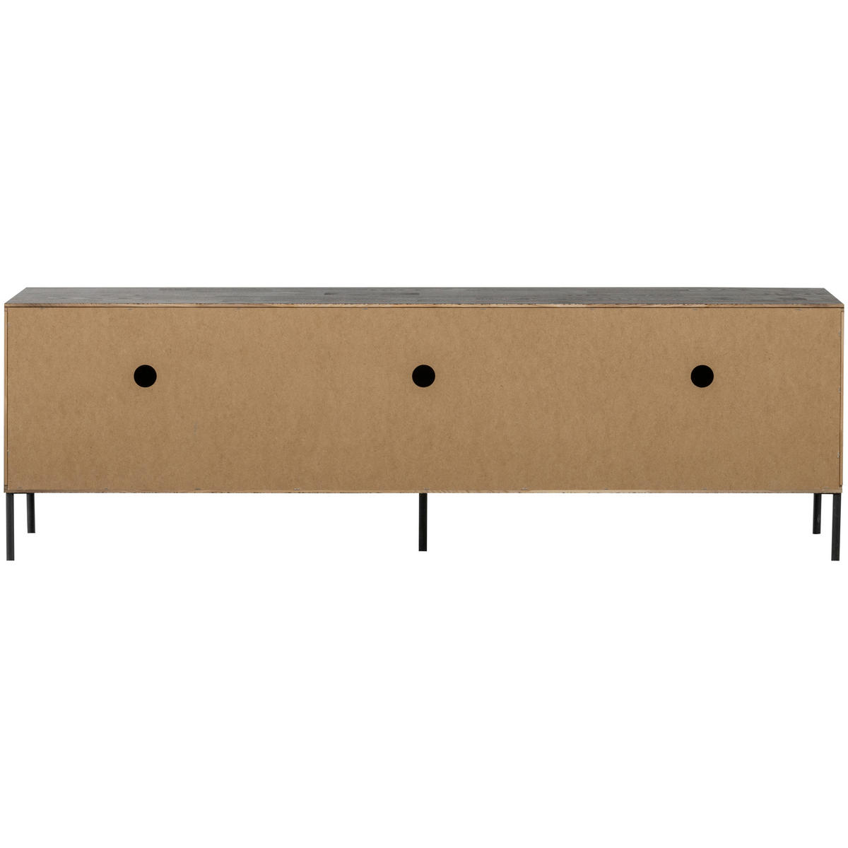 LOWBOARD Gravure 180/56/46 cm   - Schwarz/Braun, Design, Holz/Metall (180/56/46cm) - Livetastic