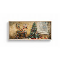 LEINWANDBILD Multicolor 120/50 cm  - Beige/Multicolor, Basics, Holz (120/50cm) - X-Mas