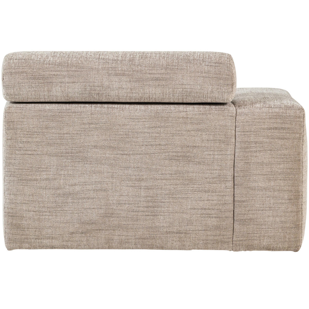 SOFAELEMENT Novi in Webstoff Naturfarben  - Schwarz/Naturfarben, Design, Kunststoff/Textil (109/86/173cm) - Livetastic