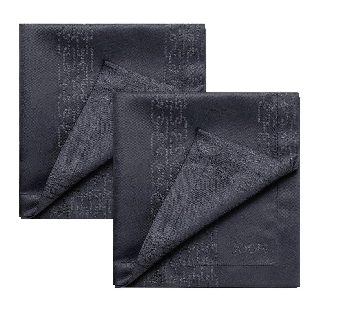 Serviette 2er-Set   - Blau/Dunkelblau, Basics, Textil (50/50cm) - Joop!