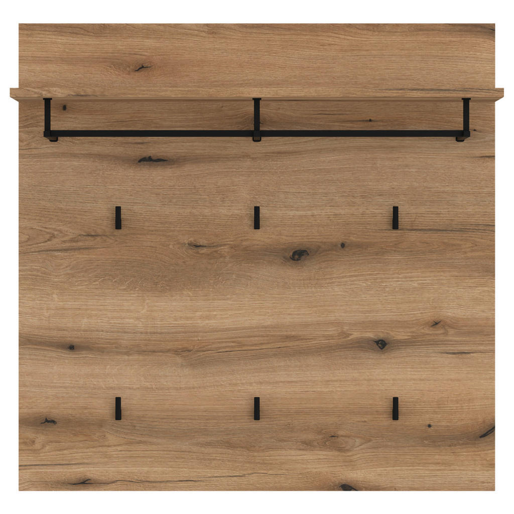 Garderobenpaneel Delamar Eichefarben Dekor B: 88,2 Cm