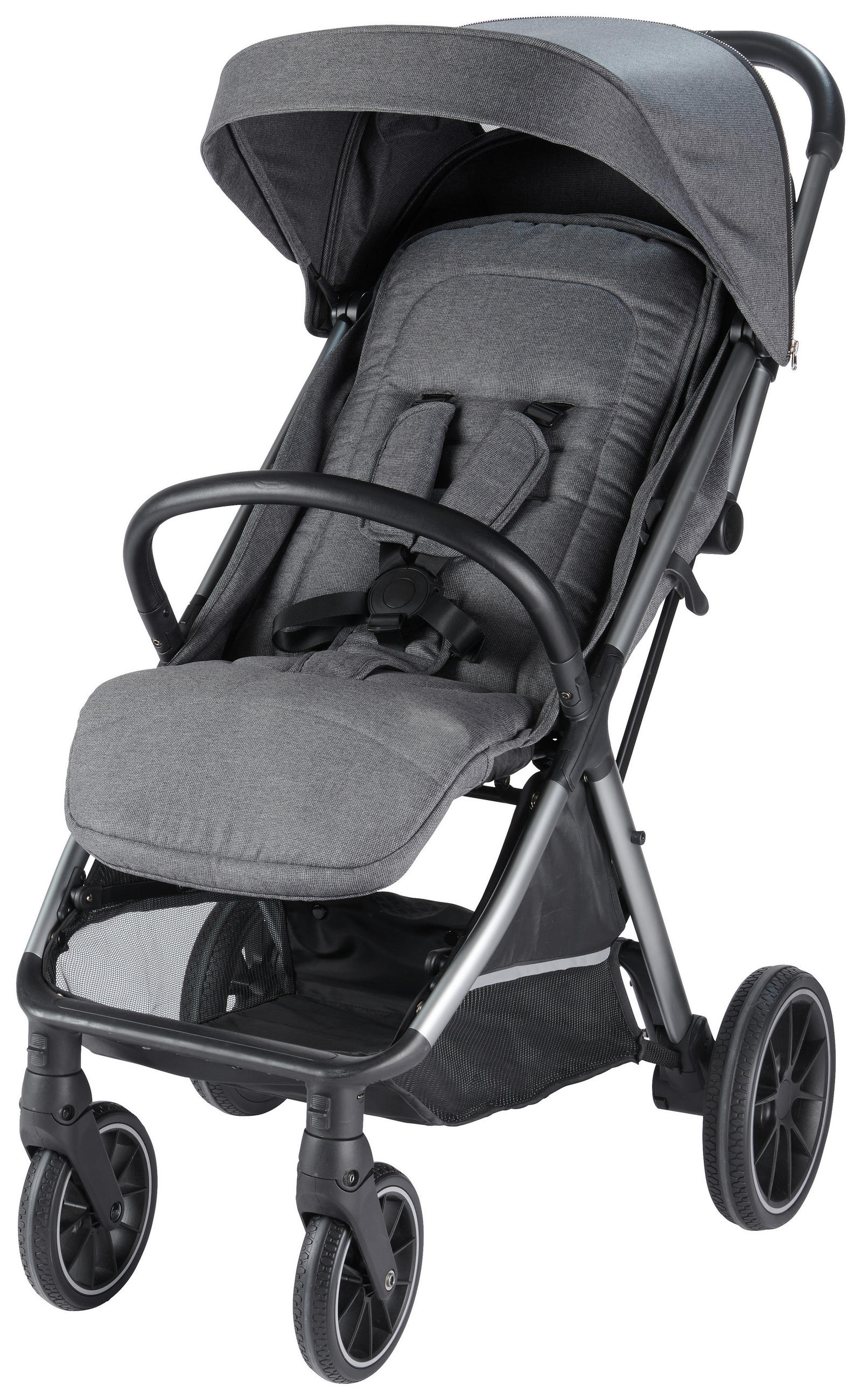 BUGGY  - Alufarben/Grau, Trend, Textil/Metall (58/108/86cm) - Jimmylee