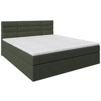 BOXBETT 160/200 cm  Dunkelgrün  - Dunkelgrün/Schwarz, Konventionell, Holz/Kunststoff (160/200cm) - Carryhome