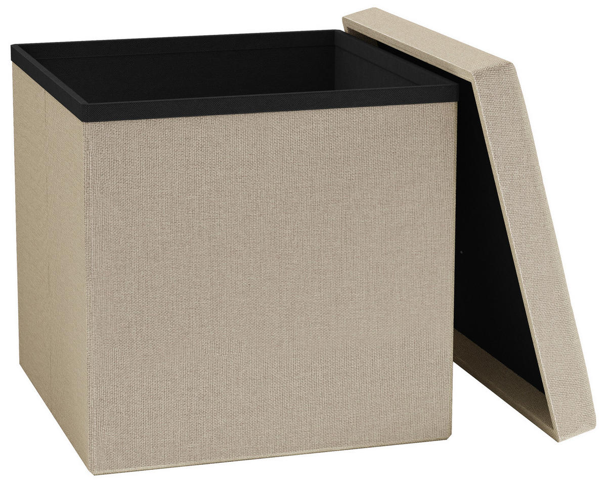 SITZBOX in Kunststoff, Holzwerkstoff Creme  - Creme, Basics, Holzwerkstoff/Kunststoff (38/38/38cm) - MID.YOU