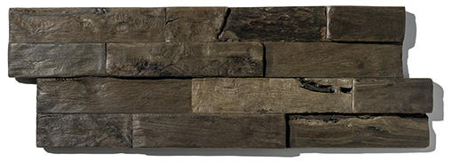 WANDVERKLEIDUNG Teakholz  - Dunkelbraun/Teakfarben, Holz (56/20/1-2cm) - Venda