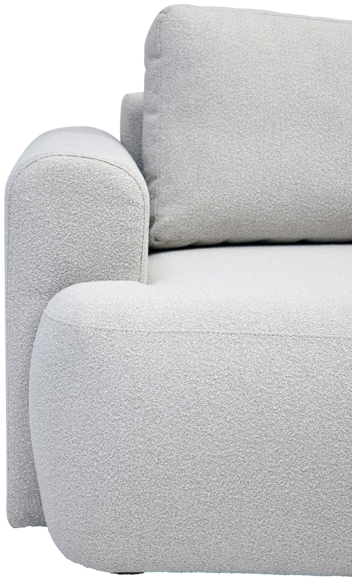 ECKSOFA Perlmutt Bouclé Rückenkissen, Rücken echt  - Perlmutt/Schwarz, KONVENTIONELL, Kunststoff/Textil (257/170cm) - Tom Tailor