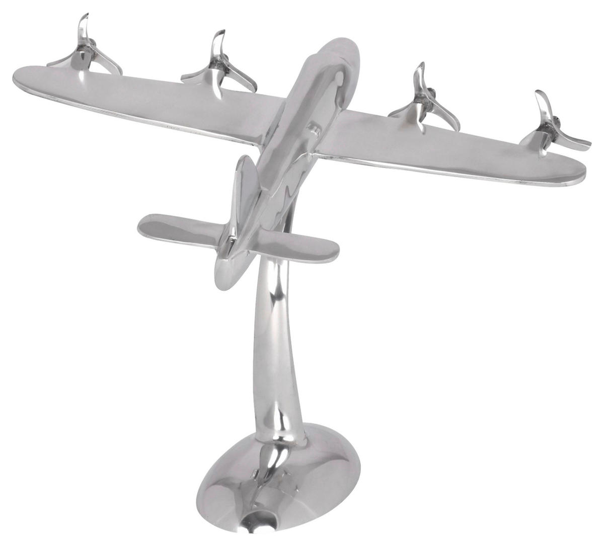 Deko Flugzeug - Silberfarben, Modern, Metall (42/30/30cm) - MID.YOU