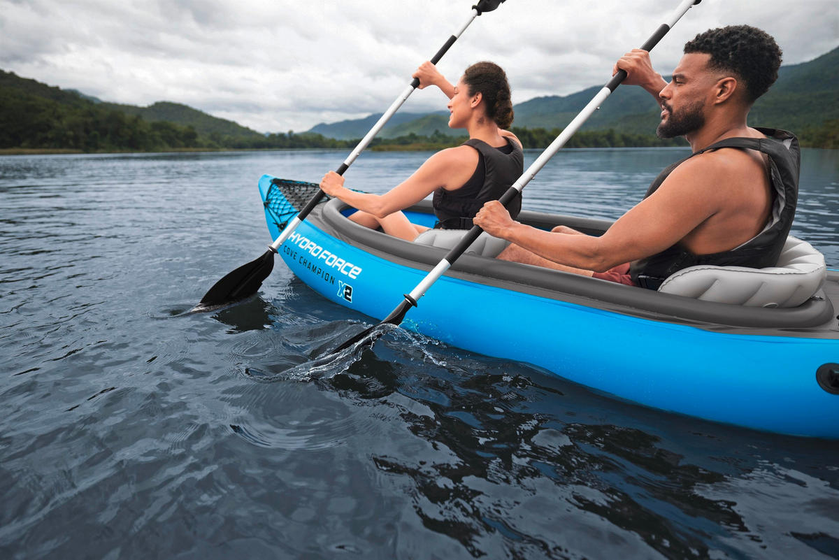 KAJAK 65052 VENTURA KAYAK  - Blau/Grau, KONVENTIONELL, Kunststoff/Metall (331/88cm) - Bestway