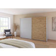SCHWEBETÜRENSCHRANK  in Eiche Artisan, Seidengrau  - Seidengrau/Alufarben, KONVENTIONELL, Holzwerkstoff/Metall (271/229/62cm) - Xora