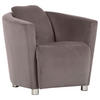 COCKTAILSESSEL Mikrofaser Hellgrau    - Chromfarben/Hellgrau, Design, Holzwerkstoff/Textil (72/72/85cm)