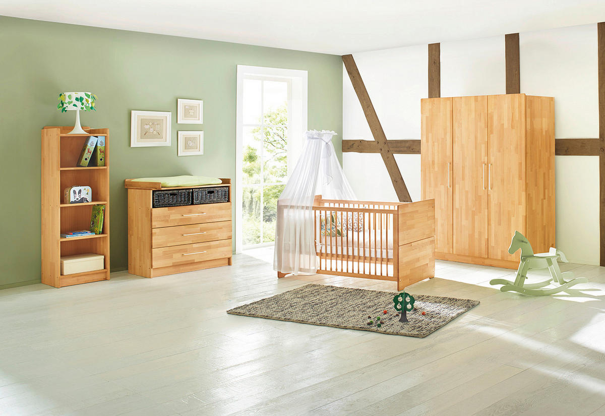 BABYZIMMER PINOLINO NATURA 3-teilig  - Buchefarben, Natur, Holz - Pinolino