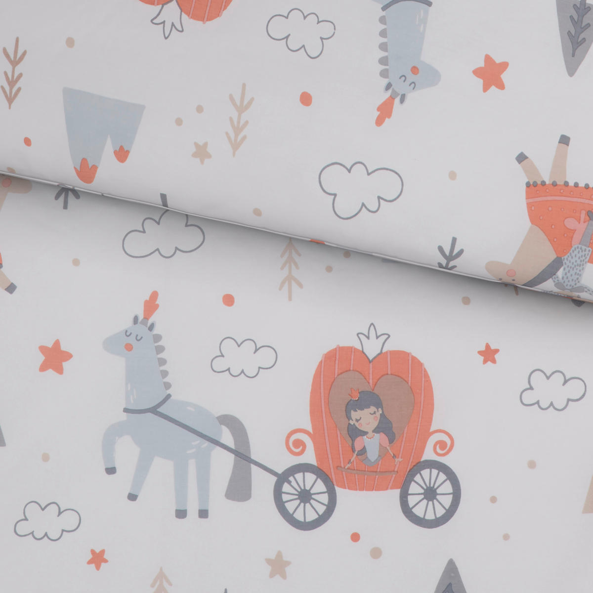 BABYBETTWÄSCHE Webstoff 100/135 cm  - Blau/Braun, Basics, Textil (100/135cm) - Avelia