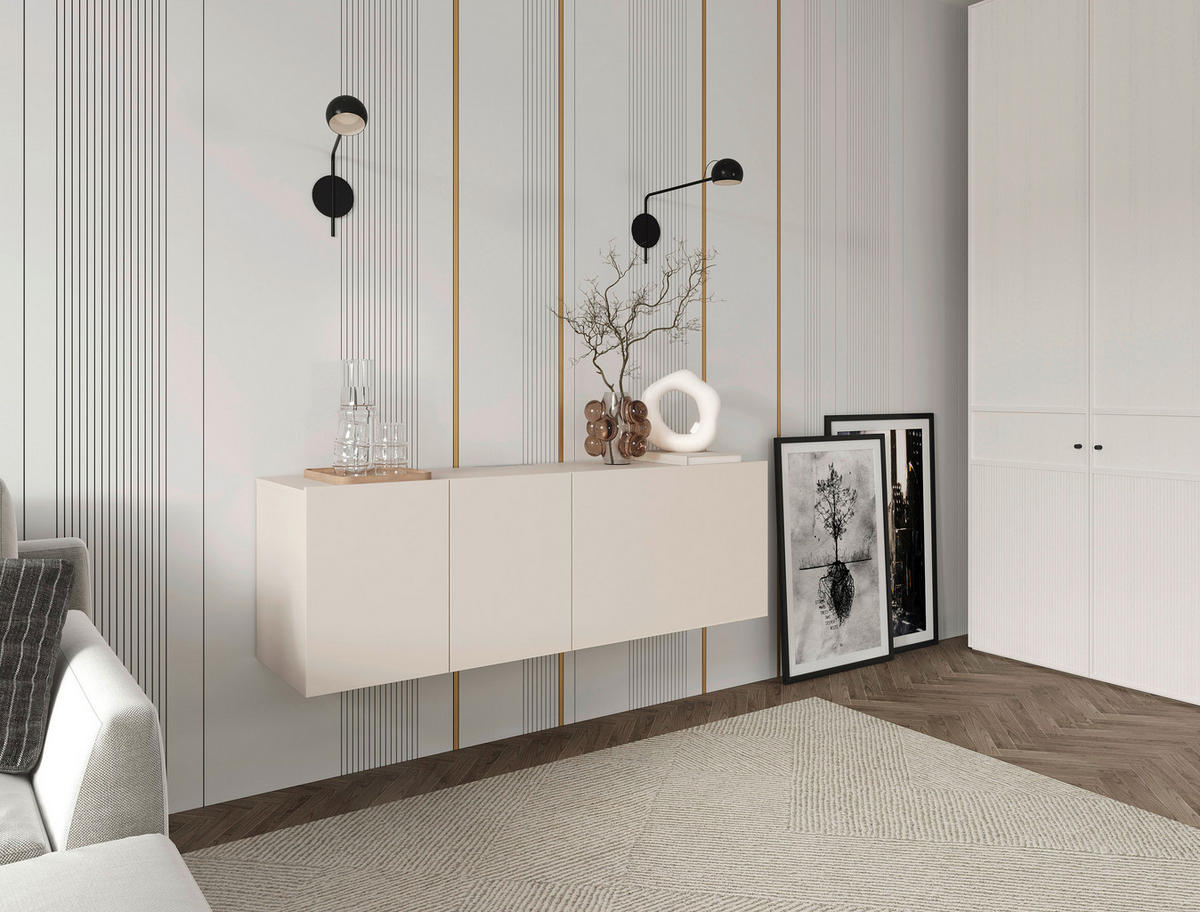 LOWBOARD  in 150/50/42 cm  - Kaschmir, Design, Holzwerkstoff (150/50/42cm) - Hom`in