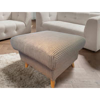 HOCKER Textil Graubraun  - Graubraun/Naturfarben, Design, Holz/Textil (61/43/61cm) - P & B