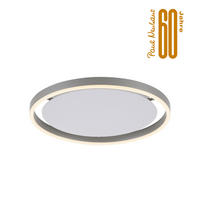 LED-DECKENLEUCHTE 39,3/39,3/5,3 cm   - Alufarben, Design, Kunststoff/Metall (39,3/39,3/5,3cm)