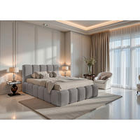 POLSTERBETT Lattenrost, Bettkasten Grau 180/200 cm  - Grau, MODERN, Holz/Textil (180/200cm) - Livetastic