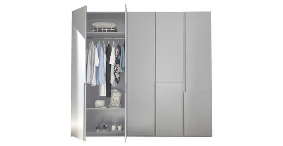 DREHTÜRENSCHRANK 250/225/58 cm 5-türig Weiß - Weiß, KONVENTIONELL, Holzwerkstoff (250/225/58cm) - Novel