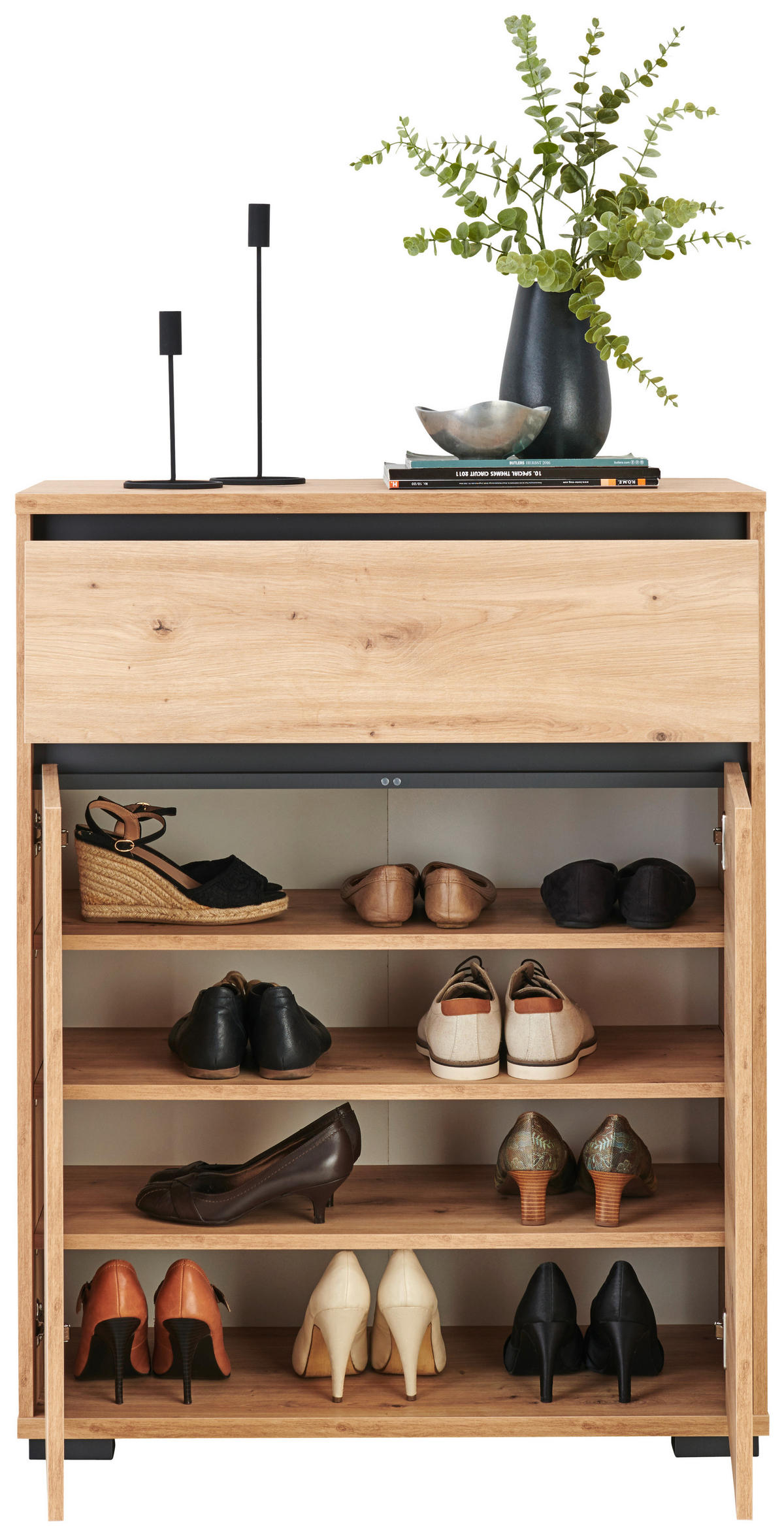 GARDEROBE  in 220/195/38 cm  - Anthrazit/Eiche Artisan, MODERN, Holzwerkstoff (220/195/38cm) - Xora