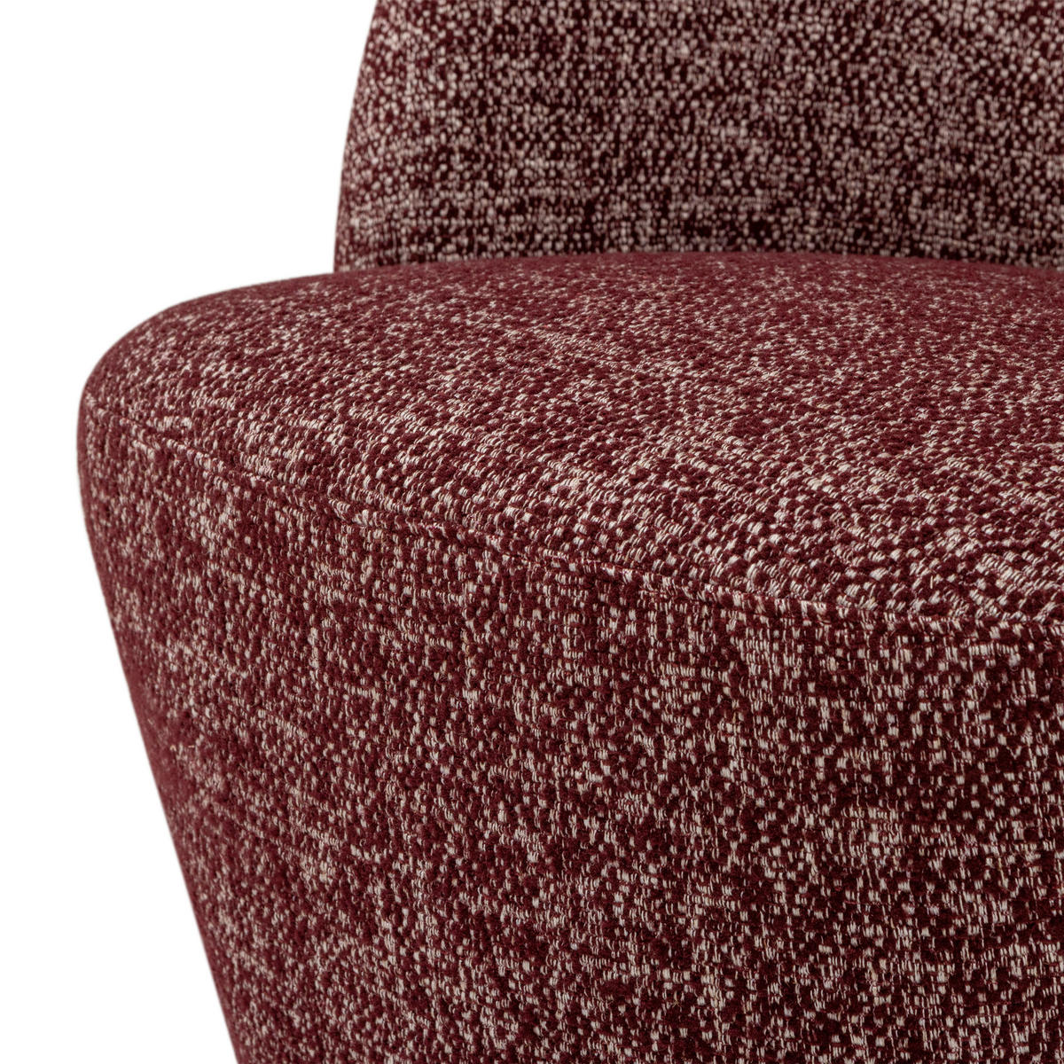 SESSEL in Webstoff Bordeaux  - Bordeaux/Schwarz, Design, Kunststoff/Textil (70/68/77cm) - Livetastic