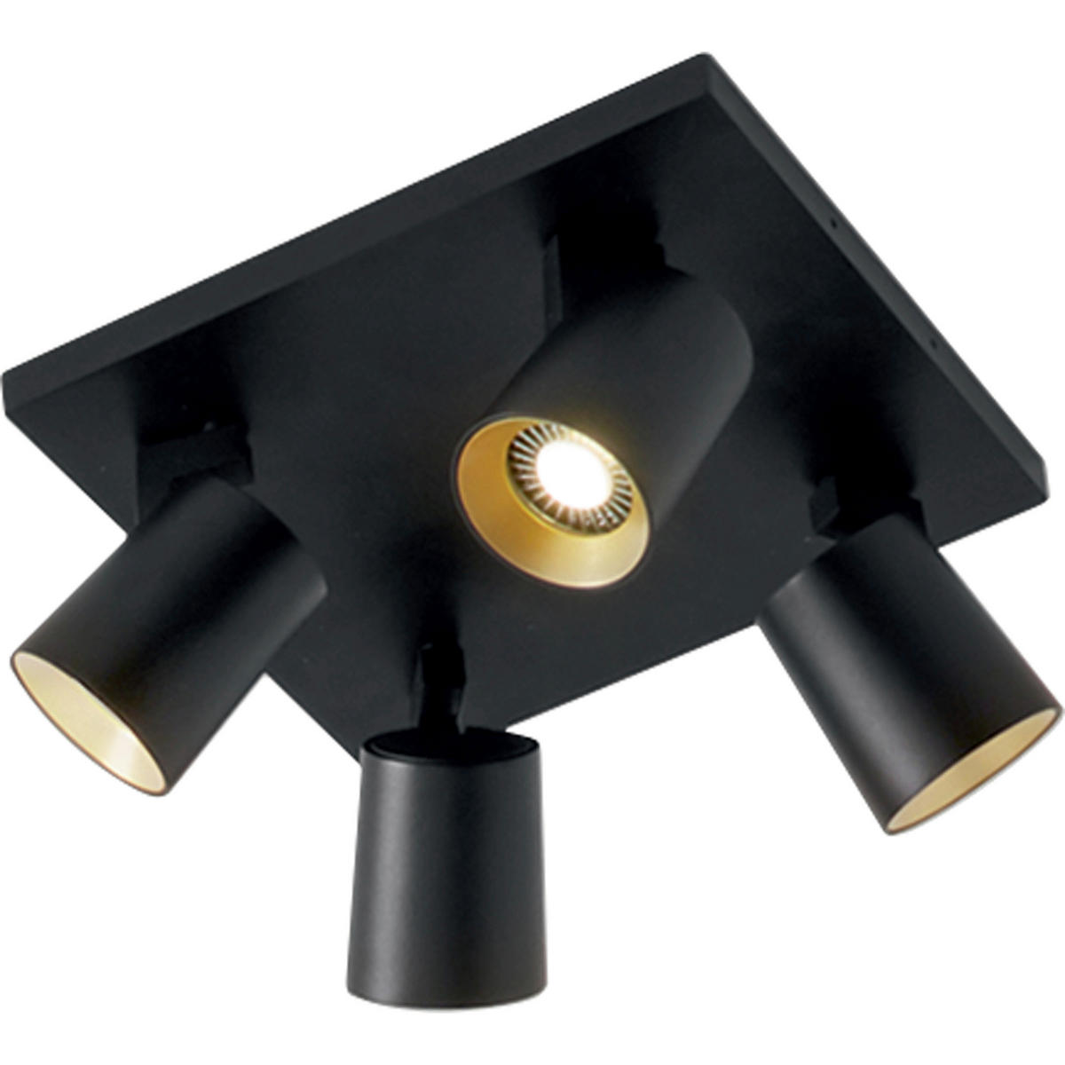 STRAHLER 24/24/11 cm   - Schwarz, Basics, Metall (24/24/11cm) - Fabas Luce