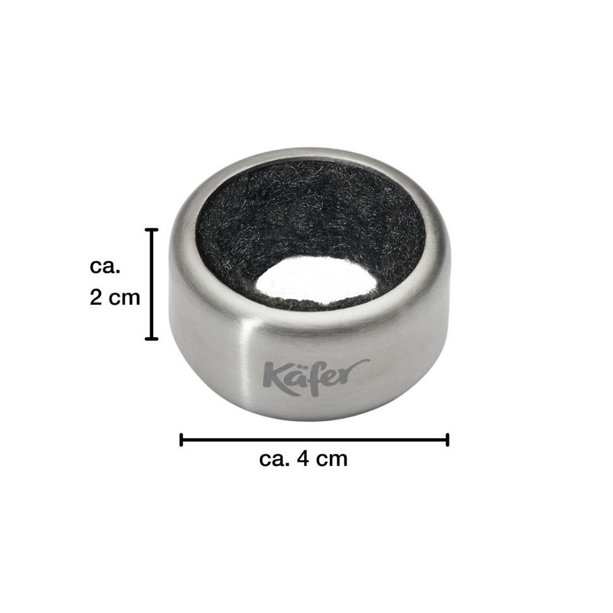 BORKIEGÉSZÍTŐ KÉSZLET - nemesacélszínű, Basics, fém (22.5/14.5/6.5cm) - Käfer
