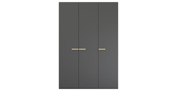 DREHTÜRENSCHRANK 151/235/60 cm 3-türig Graphitfarben - Graphitfarben, Trend, Holz/Holzwerkstoff (151/235/60cm) - Novel