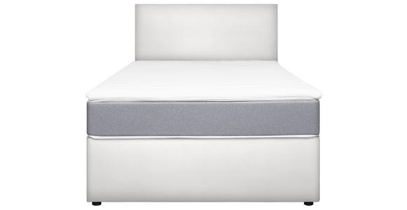 BOXBETT 120/200 cm in Weiß, Hellgrau - Hellgrau/Weiß, KONVENTIONELL, Holz/Holzwerkstoff (120/200cm) - Carryhome