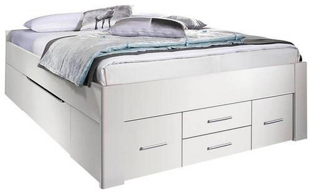 STAURAUMBETT 140/200 cm  in Weiß  - Weiß, MODERN, Holzwerkstoff (140/200cm) - Rauch Möbel