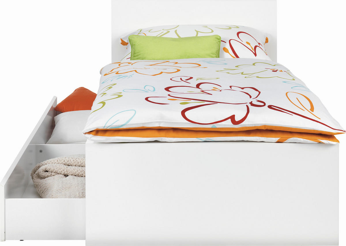 KREVET 90/200 cm     bela  - bela, Konvencionalno, pločasti materijal (90/200cm) - Carryhome