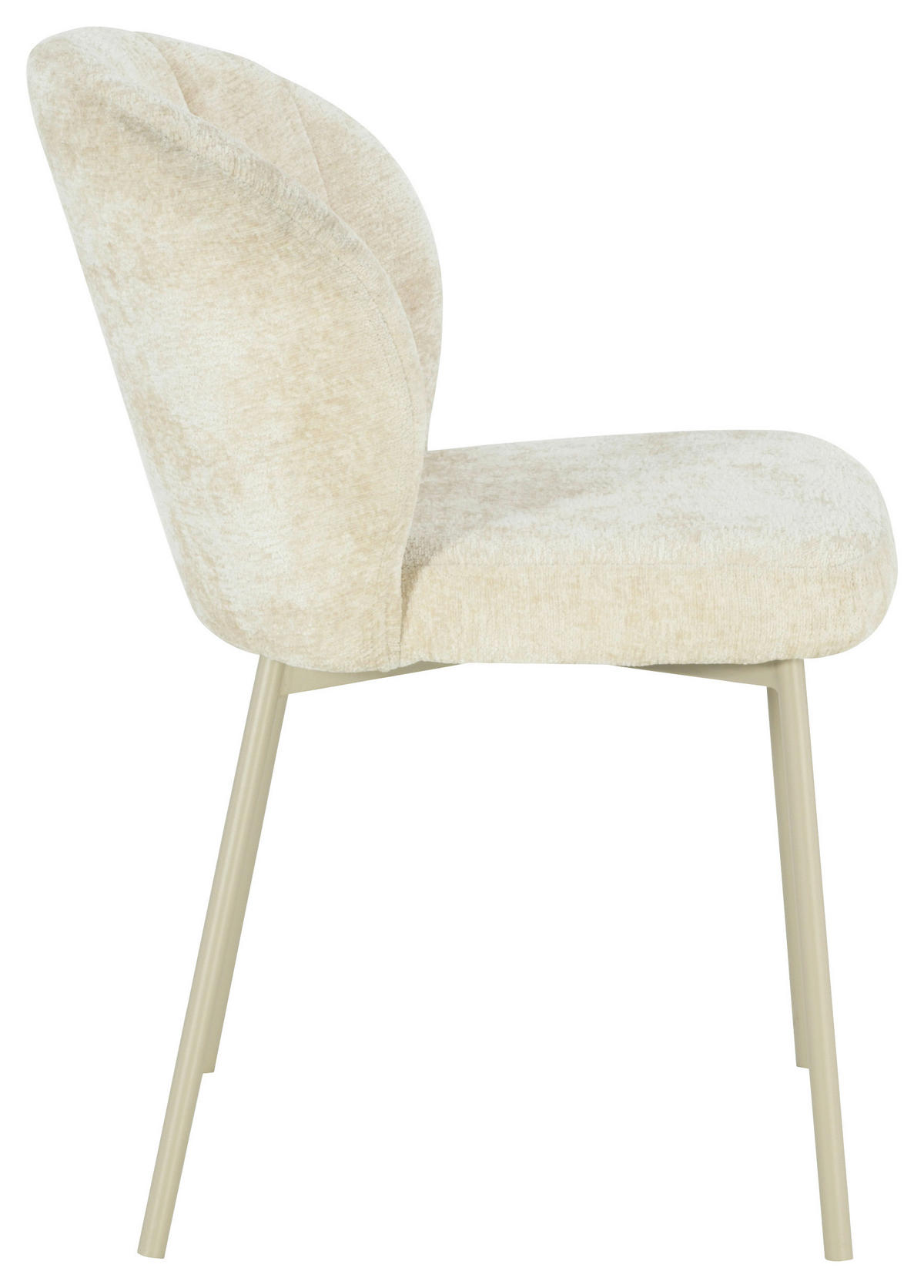 VIERFUßSTUHL  in Eisen Chenille Holz, Metall, Textil  - Beige, MODERN, Holz/Textil (55/79/59cm) - P & B