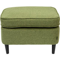 TABURET in lemn, textil verde  - verde/negru, Modern, lemn/textil - Carryhome