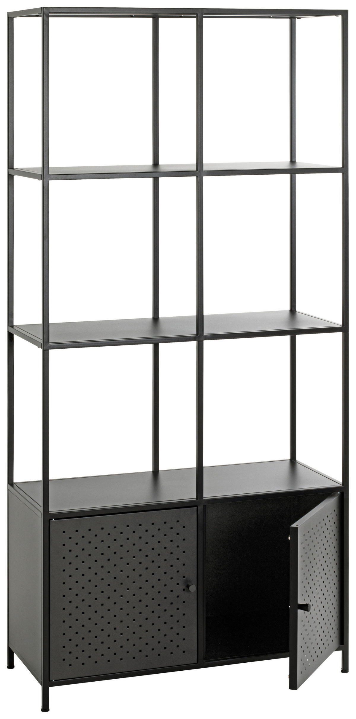 REGAL Schwarz  - Schwarz, Design, Metall (80/175/35cm)