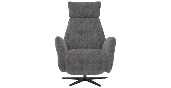 RELAXSESSEL in Textil Grau  - Schwarz/Grau, Design, Textil/Metall (82/113/90cm) - Dieter Knoll