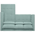 ECKSOFA  in Chenille Hellblau  279/222 cm  - Schwarz/Hellblau, KONVENTIONELL, Kunststoff/Textil (279/222cm) - Hom`in