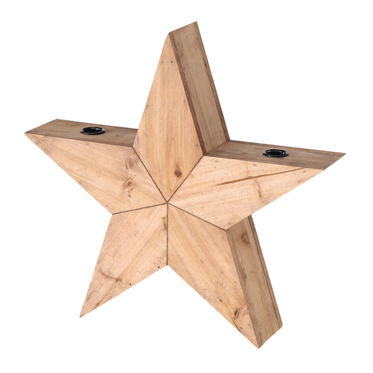STABKERZENHALTER - Naturfarben, Natur, Holz/Metall (38/8/36cm)