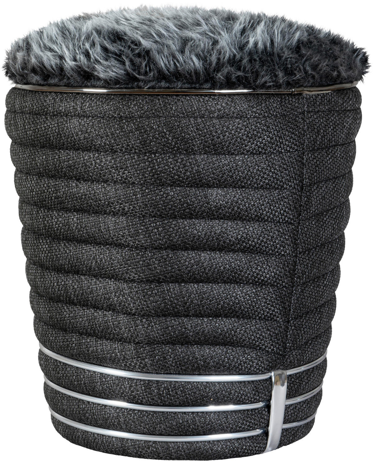 TABURET, textil, 42/50 cm - barvy grafitu/antracitová, Design, textil (42/50cm) - MID.YOU