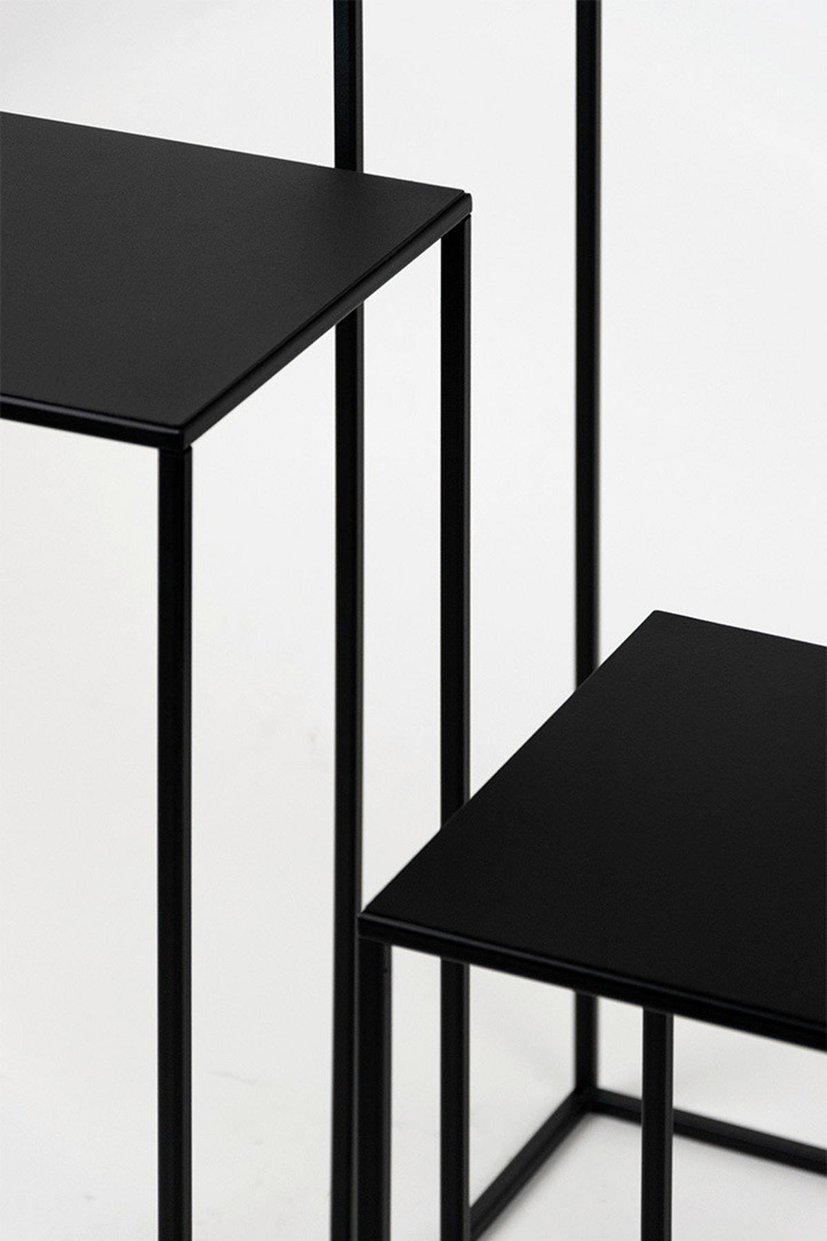 BLUMENSTÄNDER in Metall  - Schwarz, Basics, Metall (25/47/25cm)