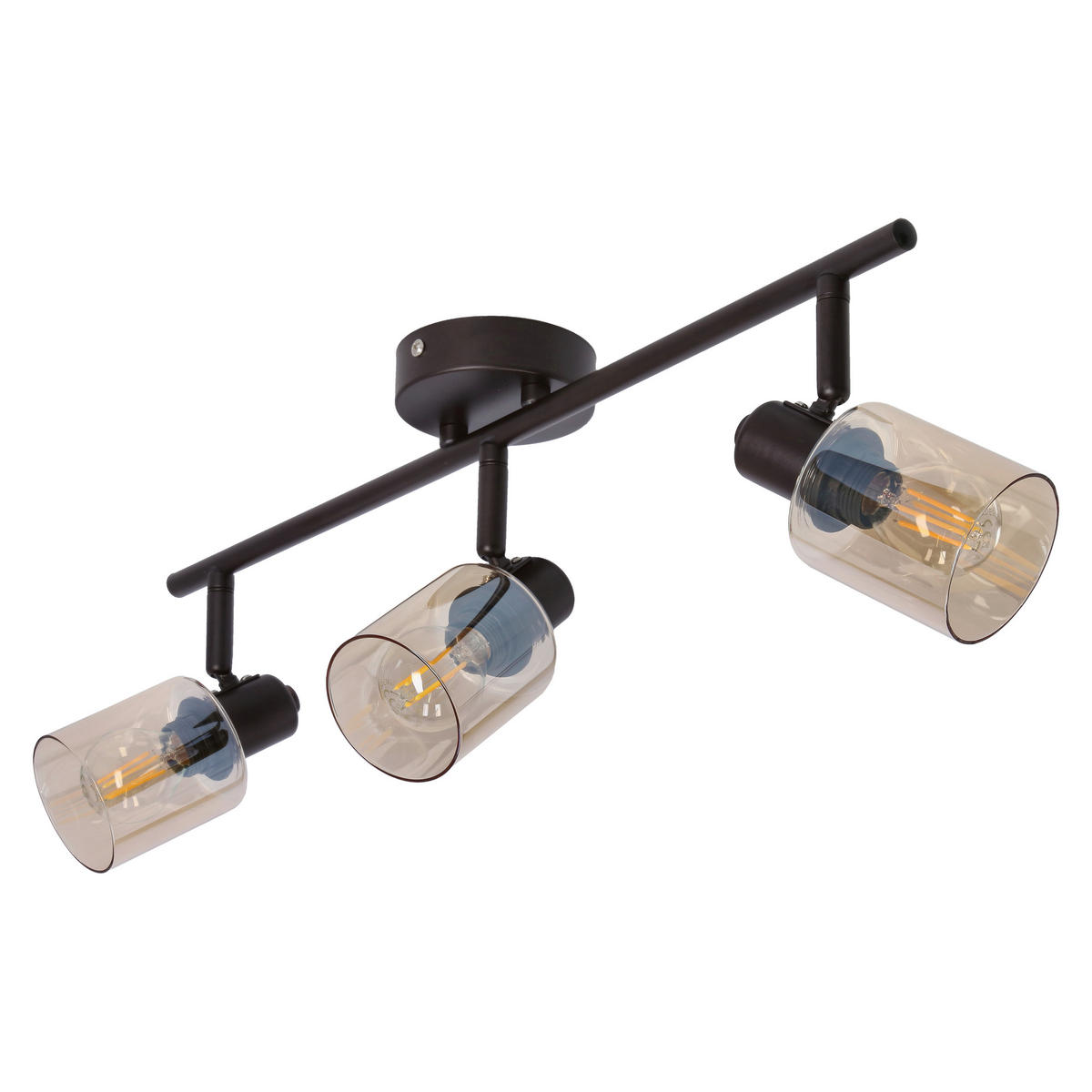 DECKENLEUCHTE Agra 9/58/19 cm  - Schwarz, Design, Glas (9/58/19cm)