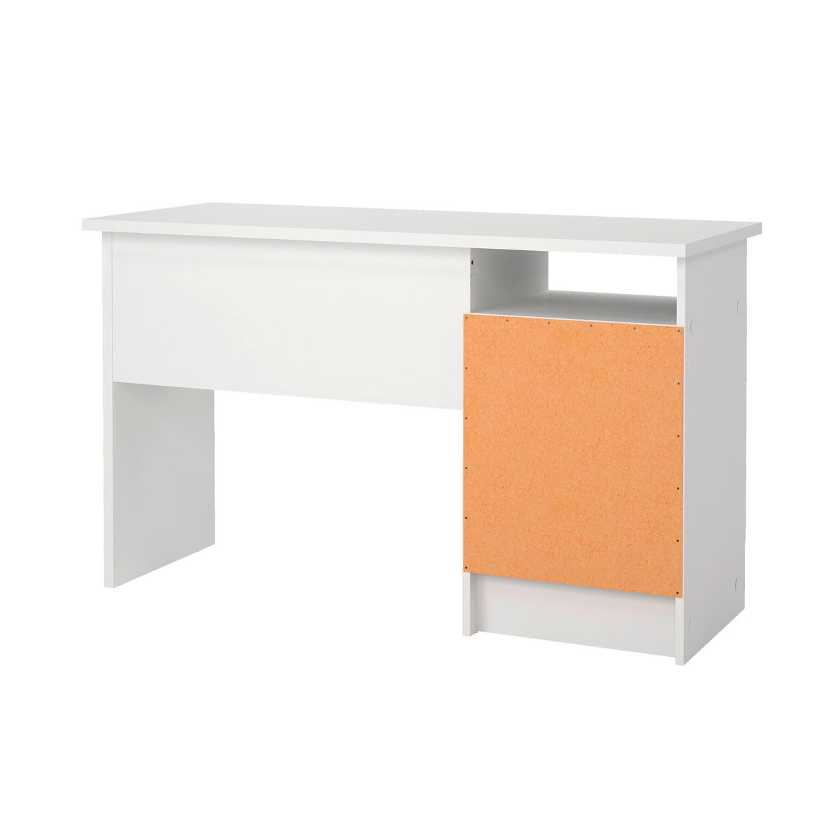 SCHREIBTISCH 120,1/48,1/72,6 cm  in Weiss  - Weiss/Silberfarben, Modern, Holzwerkstoff/Kunststoff (120,1/48,1/72,6cm) - MID.YOU